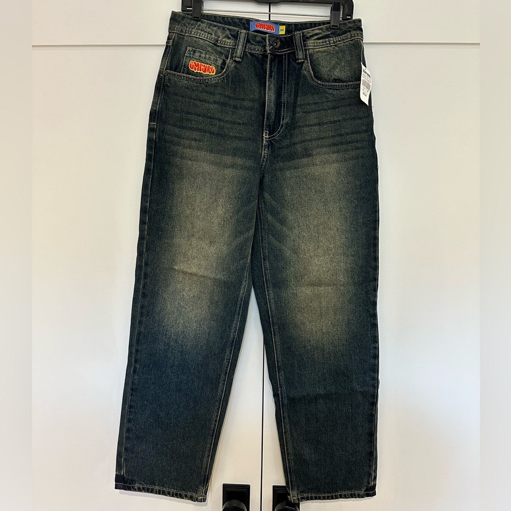 Zumiez Empyre Ramp Blue Dirty Wash Loose Fit Jeans size 30